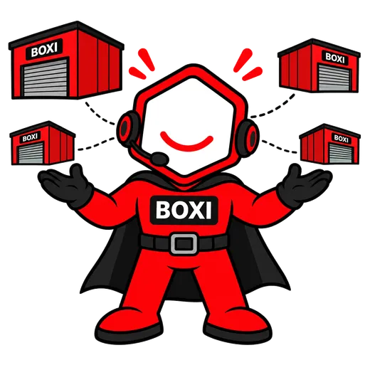 Boxi z mapą dwóch placów